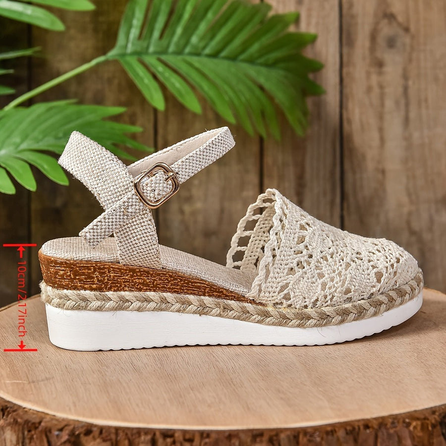 Amelie | Damen Orthopädische Sandalen Häkel-Design Verstellbar
