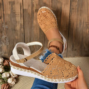 Amelie | Damen Orthopädische Sandalen Häkel-Design Verstellbar