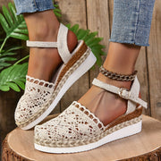 Amelie | Damen Orthopädische Sandalen Häkel-Design Verstellbar