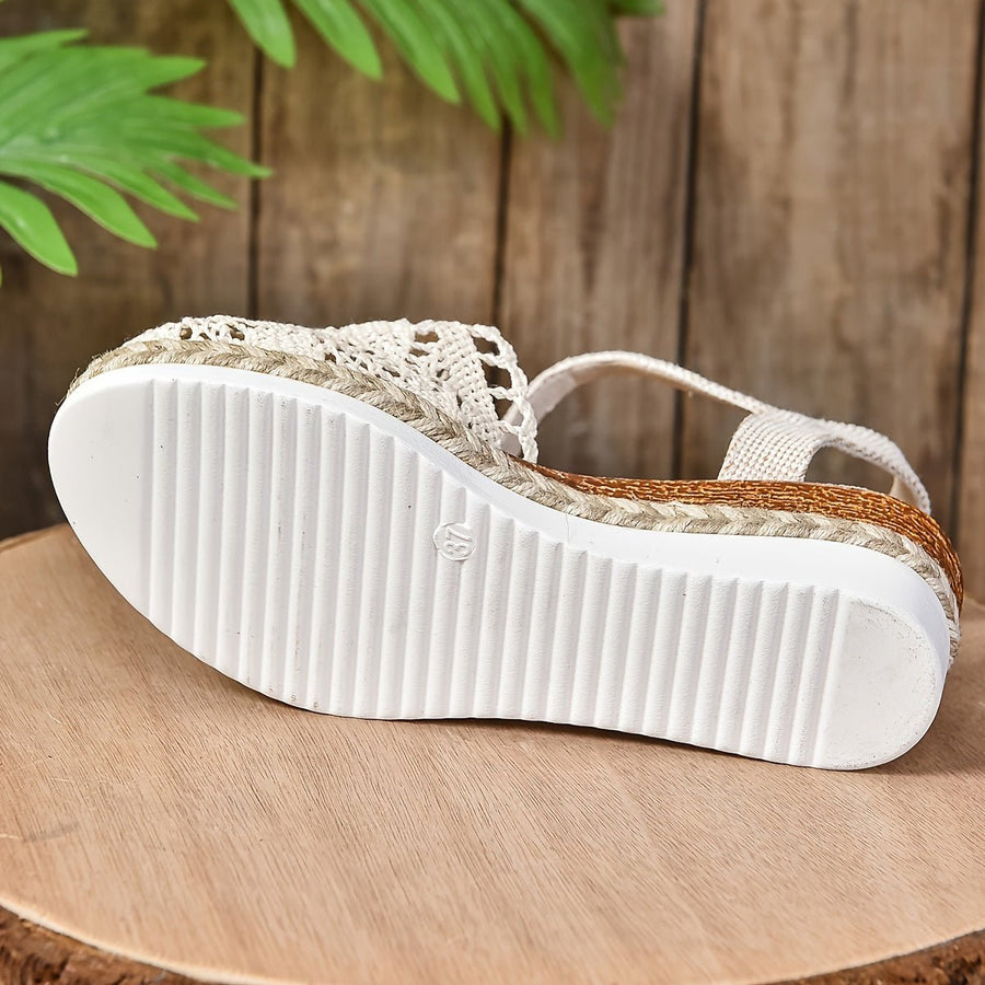 Amelie | Damen Orthopädische Sandalen Häkel-Design Verstellbar