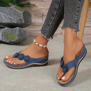 Johanna | Damen Orthopädische Slip-On Sandalen Blumenverzierung
