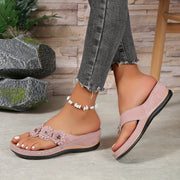 Johanna | Damen Orthopädische Slip-On Sandalen Blumenverzierung