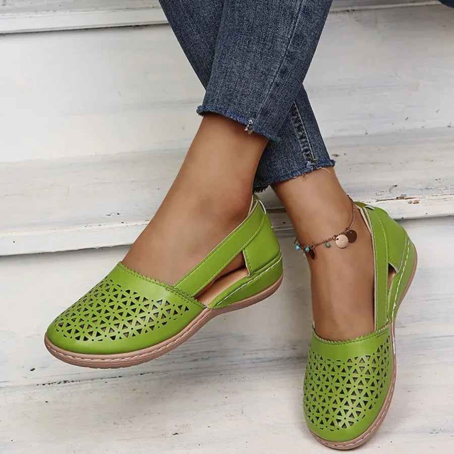 Elfriede | Damen Orthopädische Slip-On Schuhe Gelocht