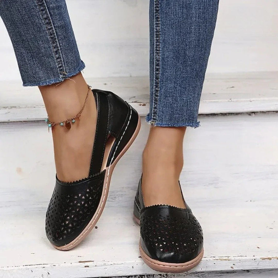 Elfriede | Damen Orthopädische Slip-On Schuhe Gelocht