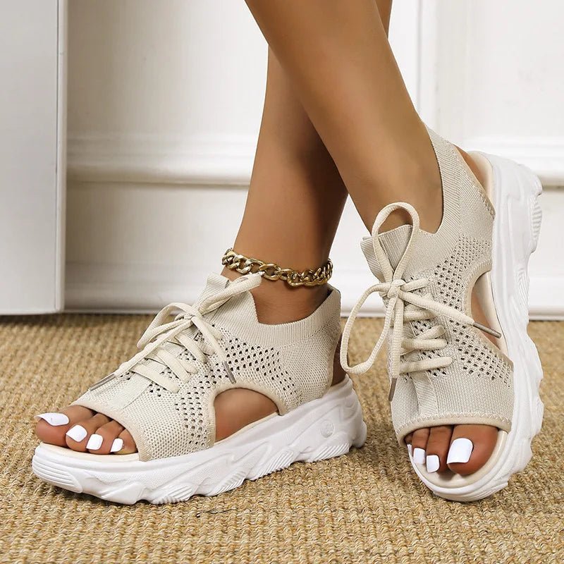 Lena | Damen Orthopädische Sneaker-Sandalen mit Schnürung