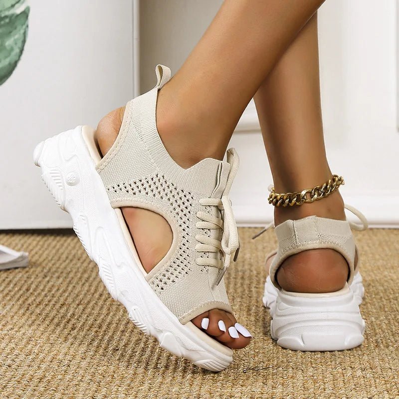 Lena | Damen Orthopädische Sneaker-Sandalen mit Schnürung