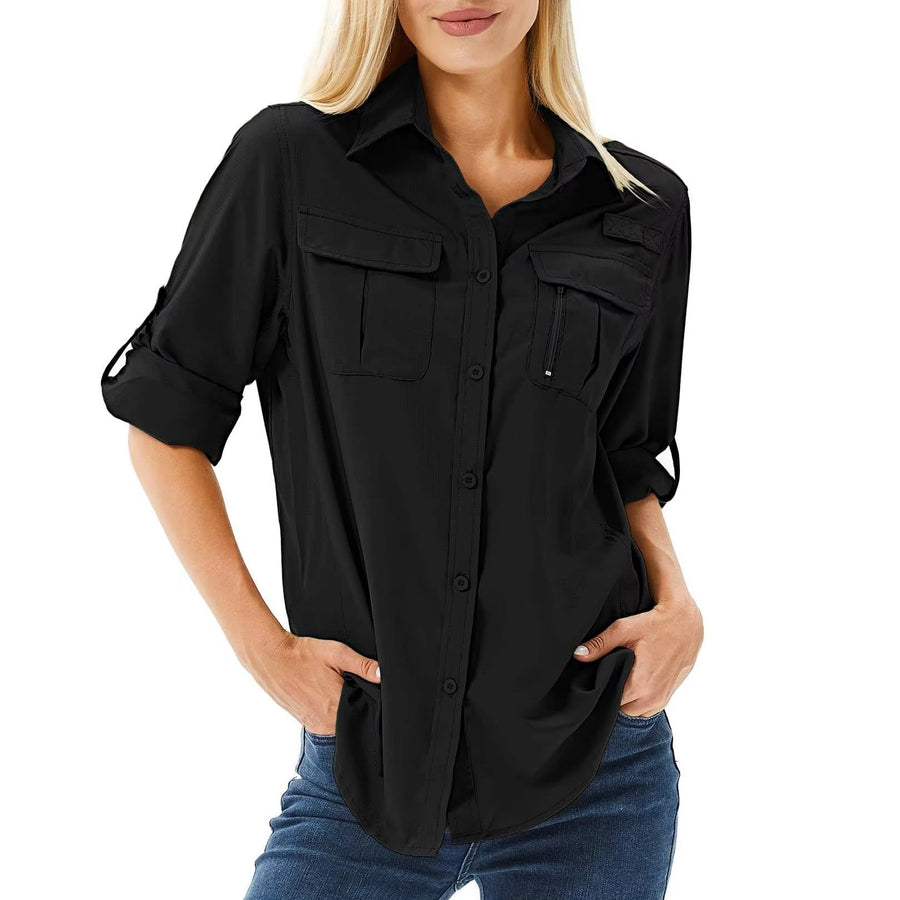 Emilia | Damen Outdoor Hemd UVP 50 Langarm Wanderhemd