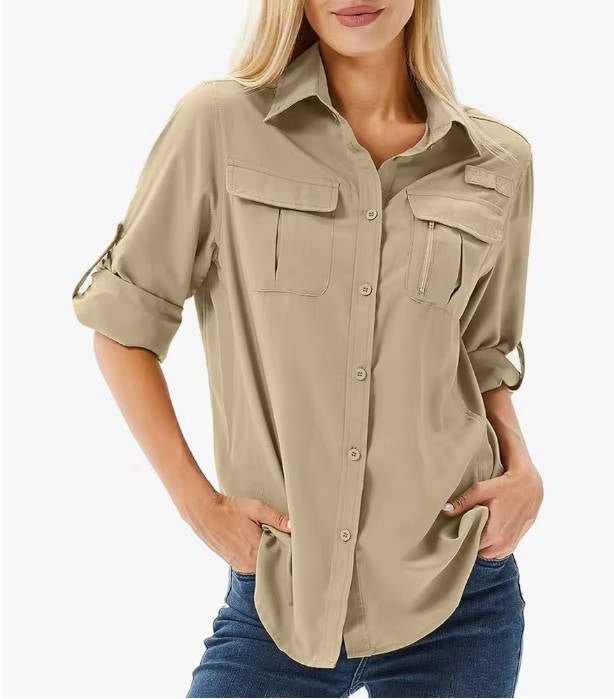 Emilia | Damen Outdoor Hemd UVP 50 Langarm Wanderhemd