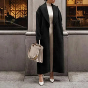 Damen Oversized Mantel mit Reverskragen und Taschen