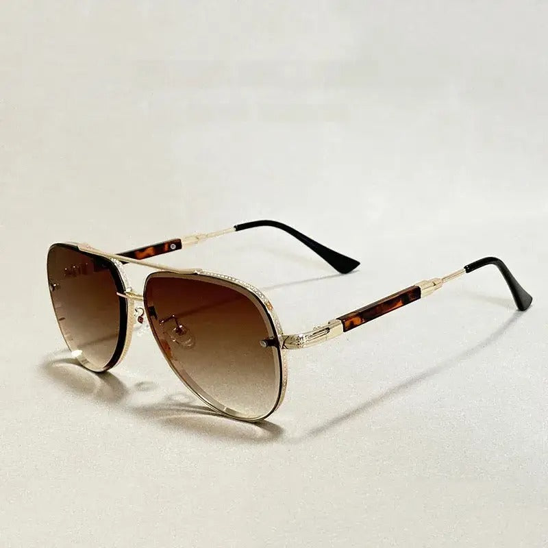 Damen Piloten Sonnenbrille mit Doppelstegrahmen