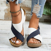 Frieda | Damen Plateau Sandalen Crossover Riemen Komfort
