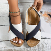 Frieda | Damen Plateau Sandalen Crossover Riemen Komfort