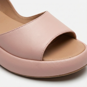 Damen Plateau Sandalen mit Slingback Riemen und offener Zehenpartie