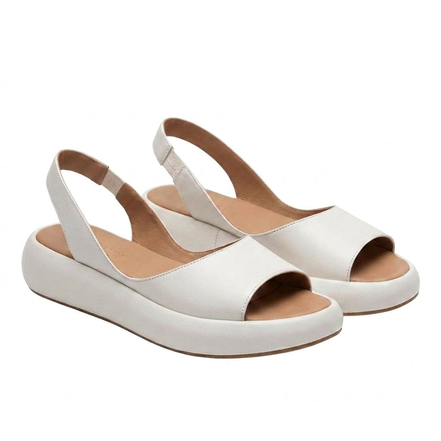 Damen Plateau Sandalen mit Slingback Riemen und offener Zehenpartie