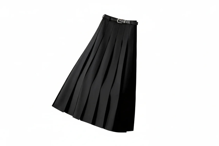Damen Plissierter Midirock
