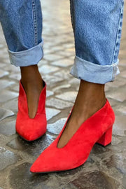 Marie | Damen Pumps Blockabsatz Spitze Zehe Elegant Business