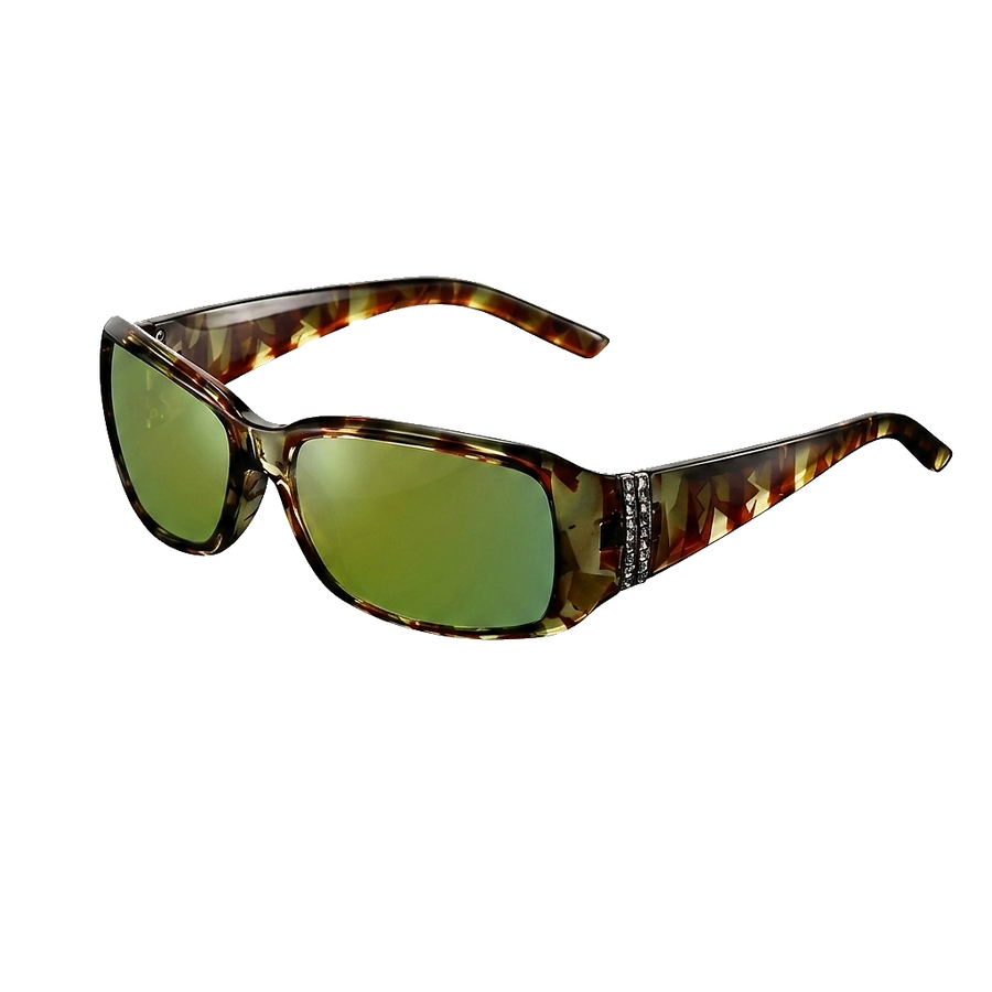 Damen Rechteckige Sonnenbrille mit Zierdetail an den Bügeln