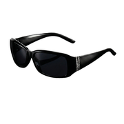 Damen Rechteckige Sonnenbrille mit Zierdetail an den Bügeln