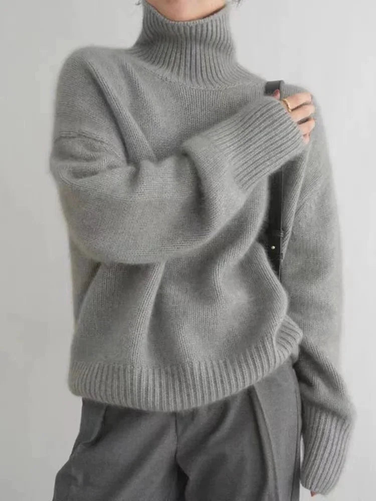 Damen Rollkragenpullover mit klassischem Design und Komfort
