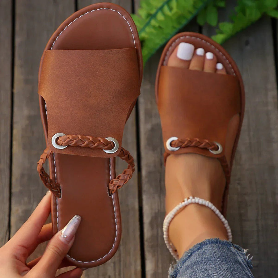 Clara | Damen Sandalen Geflochten Boho Komfort Sommer