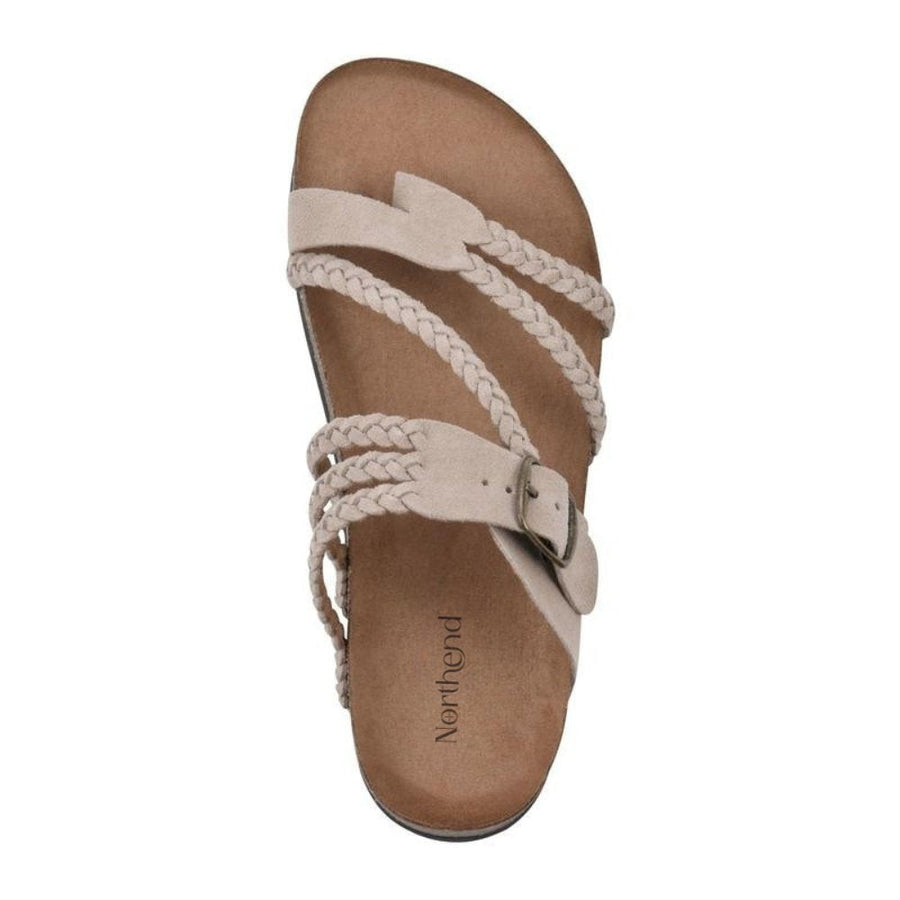 Nora | Damen Sandalen Geflochten mit Schnalle Zehentrenner