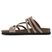 Nora | Damen Sandalen Geflochten mit Schnalle Zehentrenner