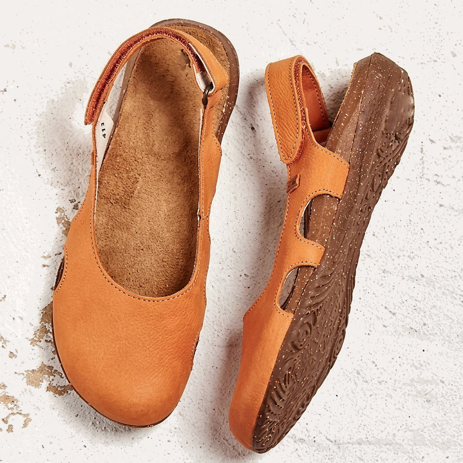 Damen-Sandalen mit geschlossener Zehenpartie und Fersenriemen