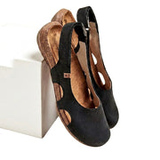 Damen-Sandalen mit geschlossener Zehenpartie und Fersenriemen