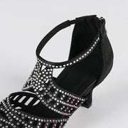Damen Sandalen mit offener Vorderpartie und strukturiertem Riemendesign