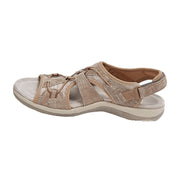 Damen-Sandalen mit offener Zehenpartie, Bungee-Kordelzug und Fersenriemen
