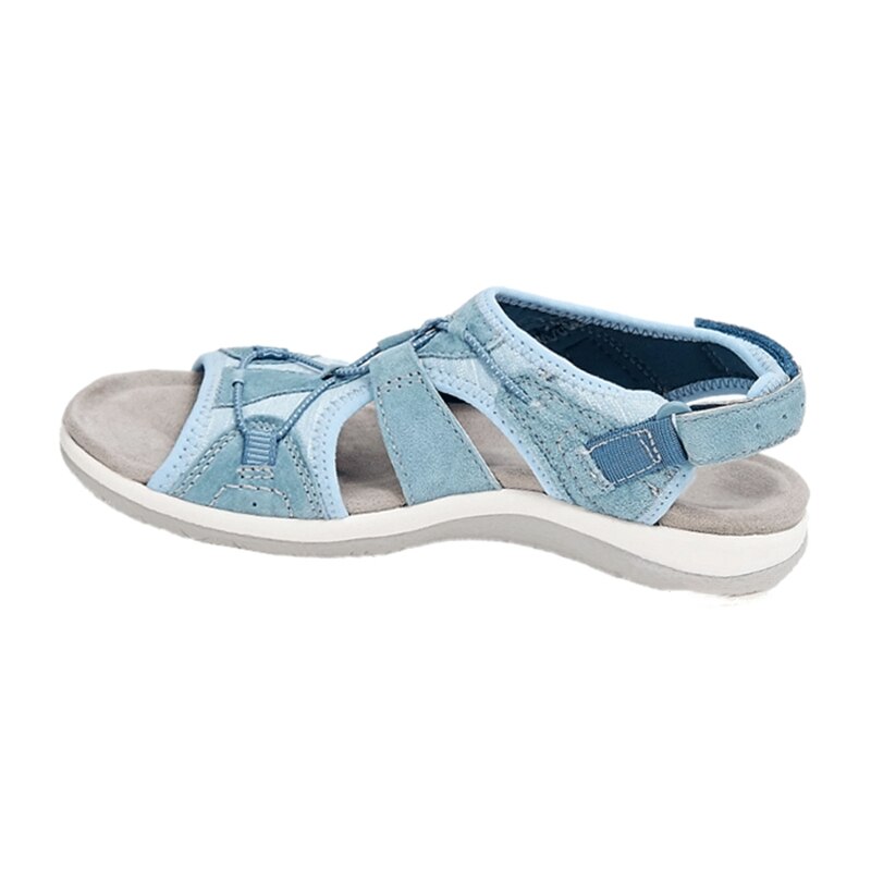 Damen-Sandalen mit offener Zehenpartie, Bungee-Kordelzug und Fersenriemen