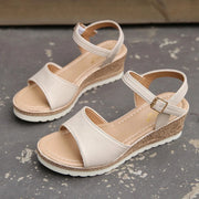 Damen Sandalen mit offener Zehenpartie und Riemenverschluss