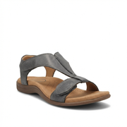 Damen Sandalen mit T-Riemen und Klettverschlüssen