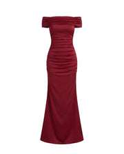 Damen Schulterfreies Maxikleid mit gerafftem Oberteil