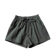 Damen-Shorts mit hohem Bund, Kordelzug und Seitentaschen