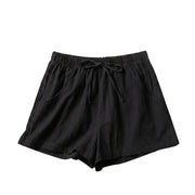 Damen-Shorts mit hohem Bund, Kordelzug und Seitentaschen