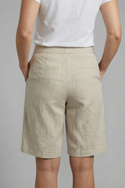 Damen-Shorts mit hoher Taille, knielang mit schrägen Taschen