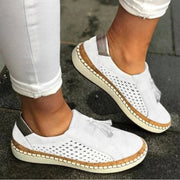 Emilia | Damen Slip-On Loafer Orthopädisch Atmungsaktiv Quasten