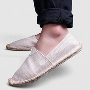 Damen Slipper im Espadrille Stil mit Geflochtenem Sohlenrand