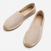 Damen Slipper im Espadrille Stil mit Geflochtenem Sohlenrand