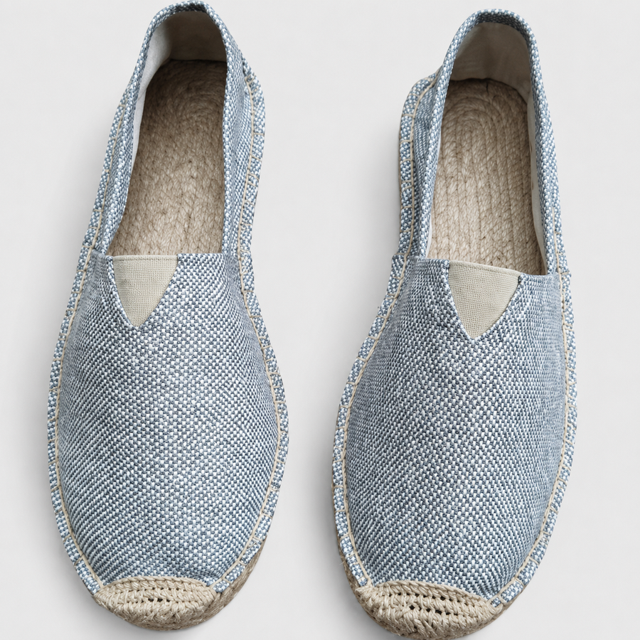 Damen Slipper im Espadrille Stil mit Geflochtenem Sohlenrand