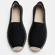 Damen Slipper im Espadrille Stil mit Geflochtenem Sohlenrand