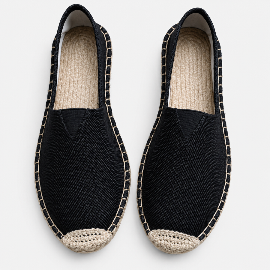 Damen Slipper im Espadrille Stil mit Geflochtenem Sohlenrand