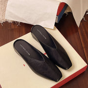 Damen Slipper mit Geschlossener Spitze und Flacher Sohle