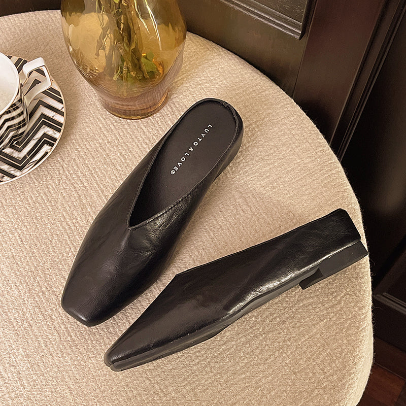 Damen Slipper mit Geschlossener Spitze und Flacher Sohle