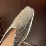 Damen Slipper mit Geschlossener Spitze und Flacher Sohle