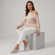 Damen-Slipper mit Quasten-Detail und flacher Sohle