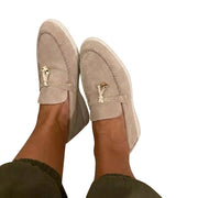 Damen-Slipper mit Quasten-Detail und flacher Sohle