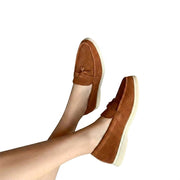 Damen-Slipper mit Quasten-Detail und flacher Sohle
