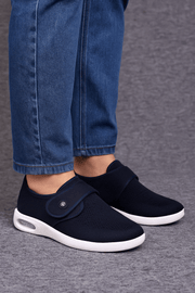 Damen Sneaker Mit Komfortsohle Und Klettverschluss